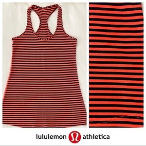 Lululemon Athletica Racerback Striped Workout Tank
